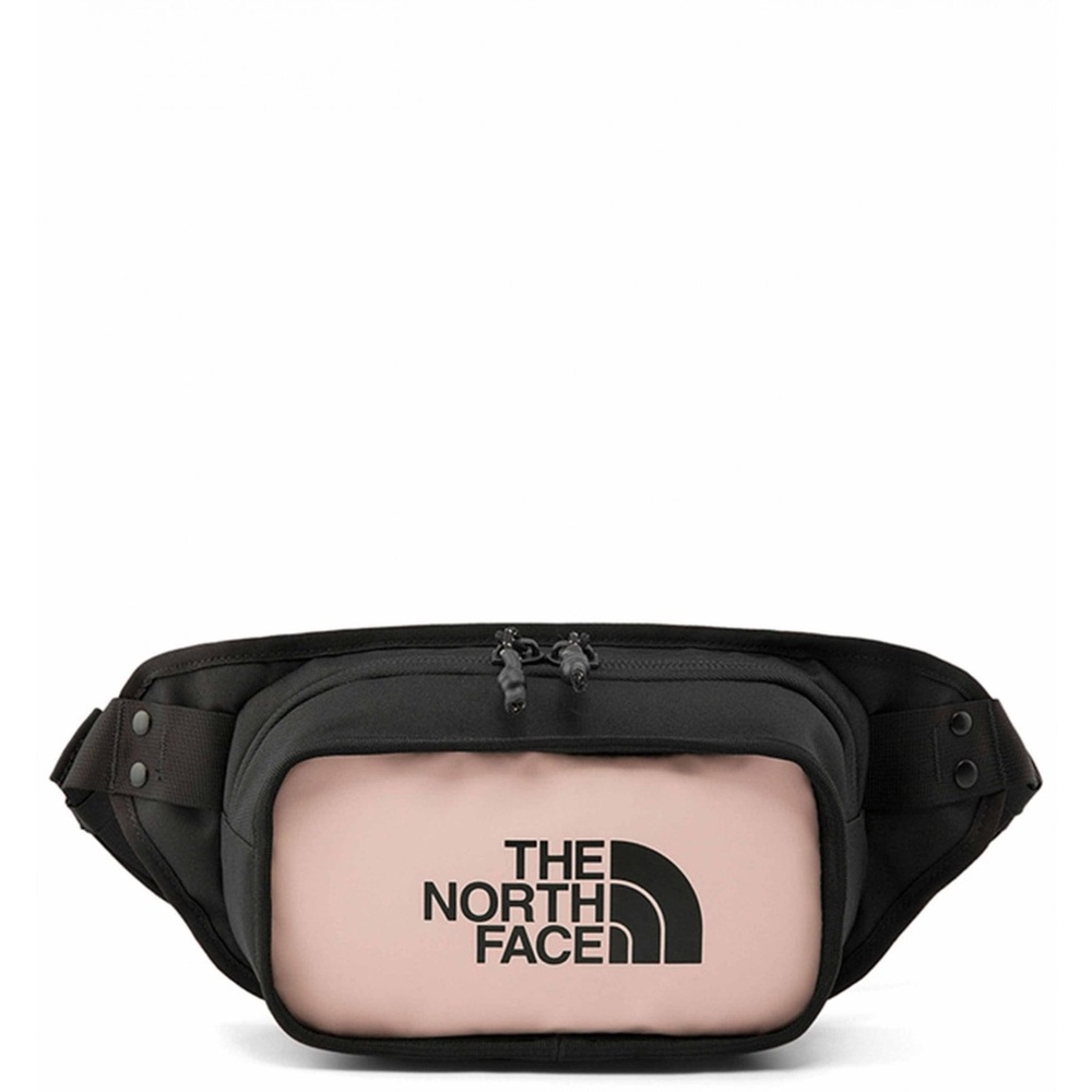 The North Face Explore Hip Pack Fanny Belt Bag in Sand Pink and Black